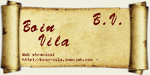 Boin Vila vizit kartica